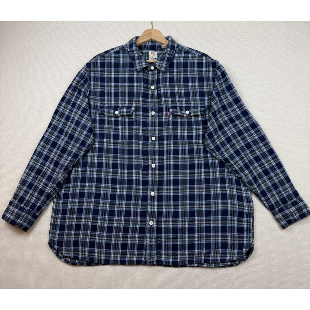 Levi's Mens Relaxed‎ Fit XL Lumberjack Shirt Button Down Pockets Cotton Blend